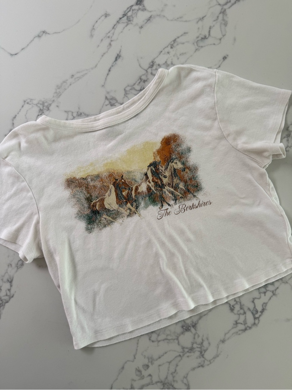Free People Girl Dangerous The Berkshires Crop Tee - White - Size Medium